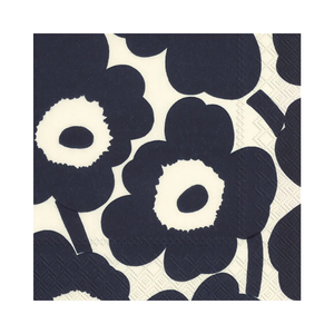Marimekko Luncheon Napkins 20pk - Unikko Dark Blue Nature