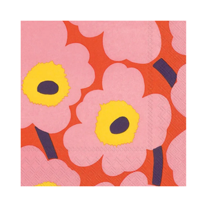 Marimekko Luncheon Napkins 20pk - Unikko Rose Orange
