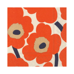 Marimekko Luncheon Napkins 20pk -  Unikko Cream Red