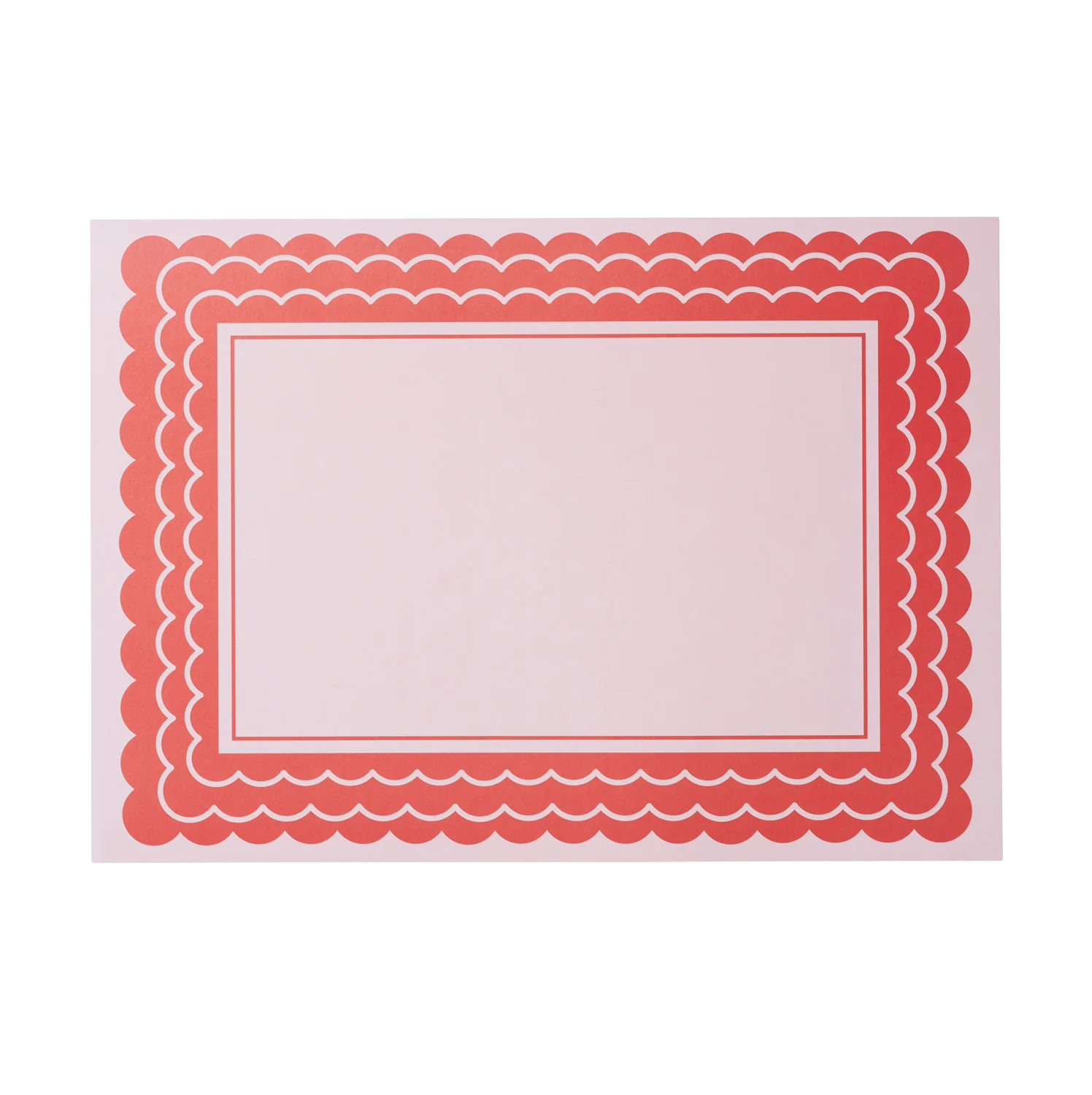 Red and Pink Scallop Placemat