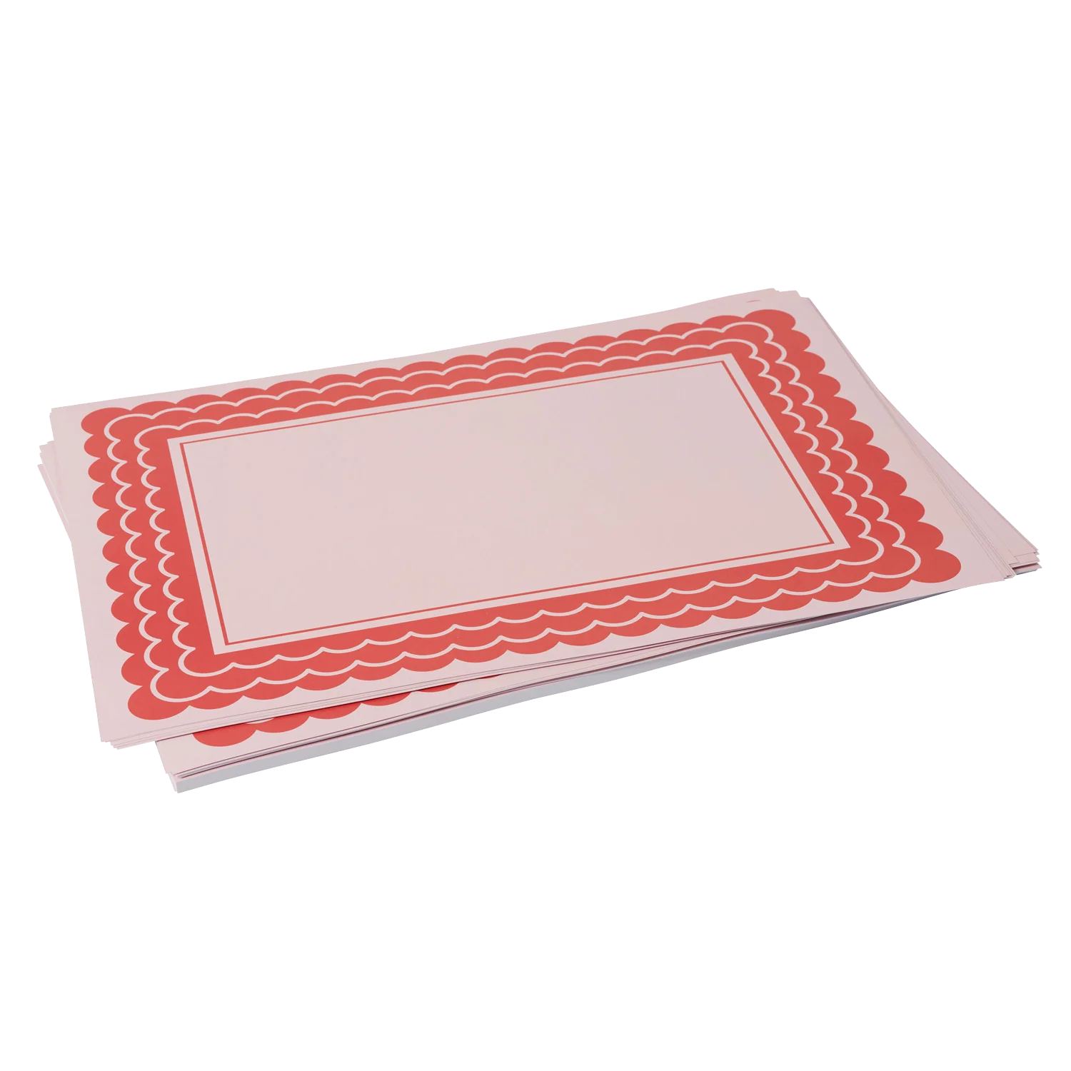 Red and Pink Scallop Placemat Louis & Max