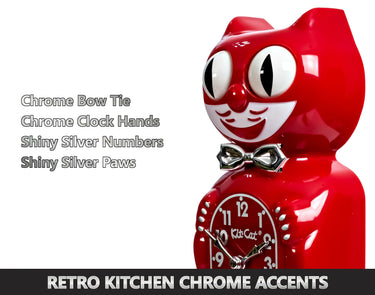 Kitchen Collection - Retro Red  Kit Cat Clock