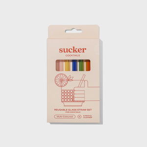 Cocktail Glass Drinking Straws - Multi-colour