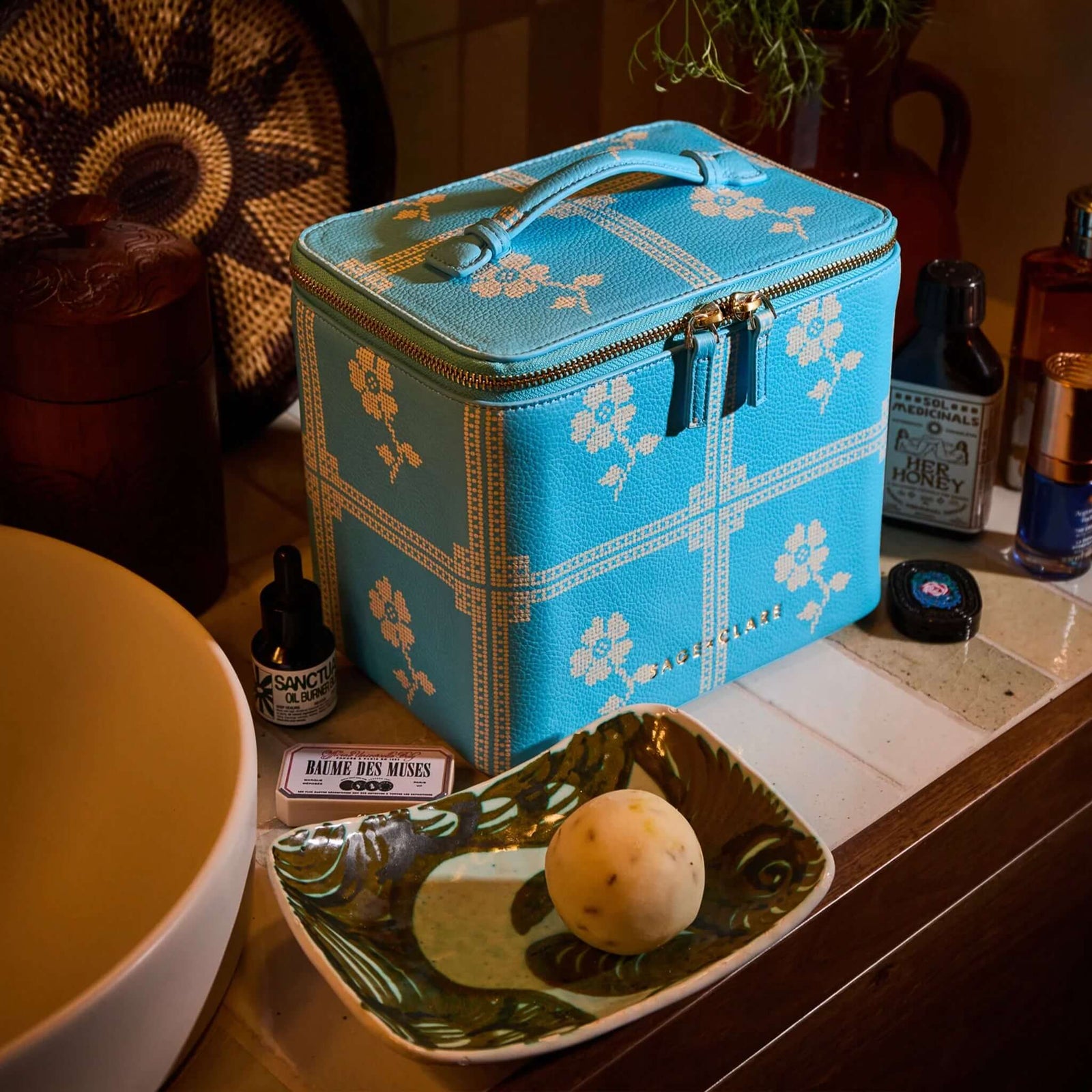 Bonny Medium Vanity Case - Turquoise
