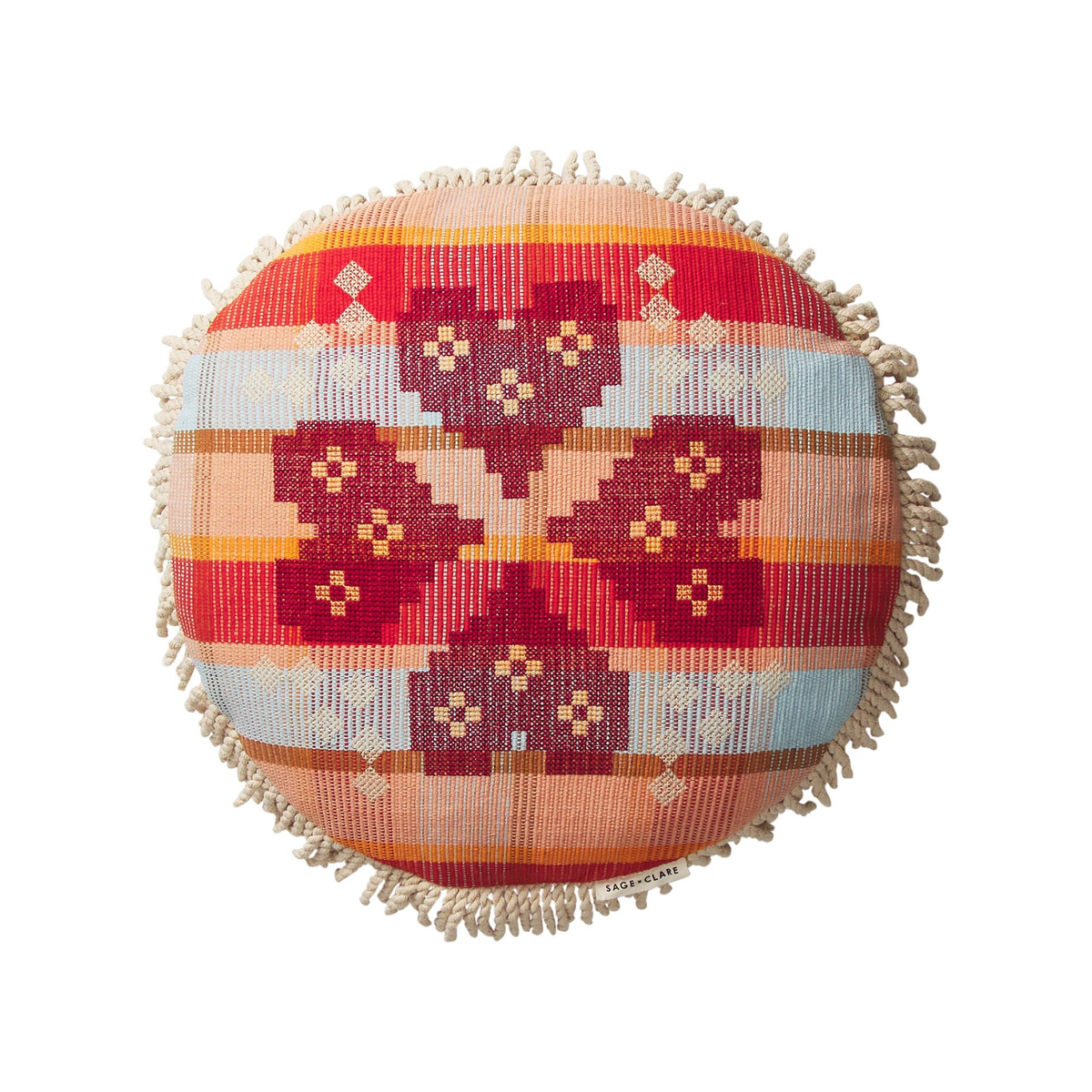 Shiloh Cross-Stitched Embroidered Cushion Feather Insert