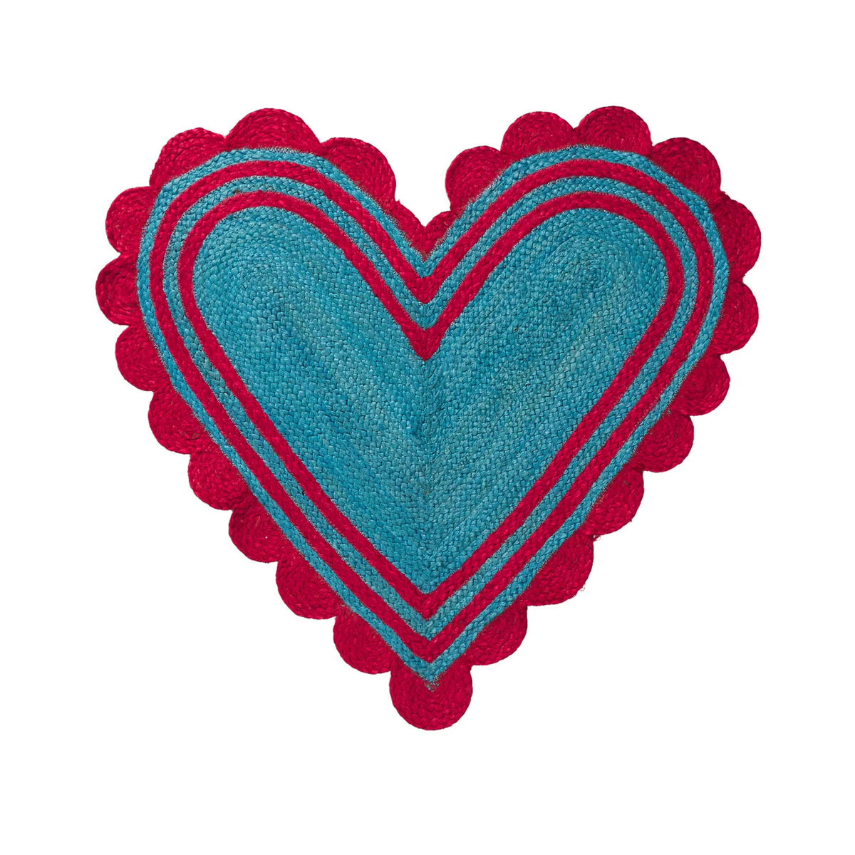 Mavis Jute Mat - Turquoise