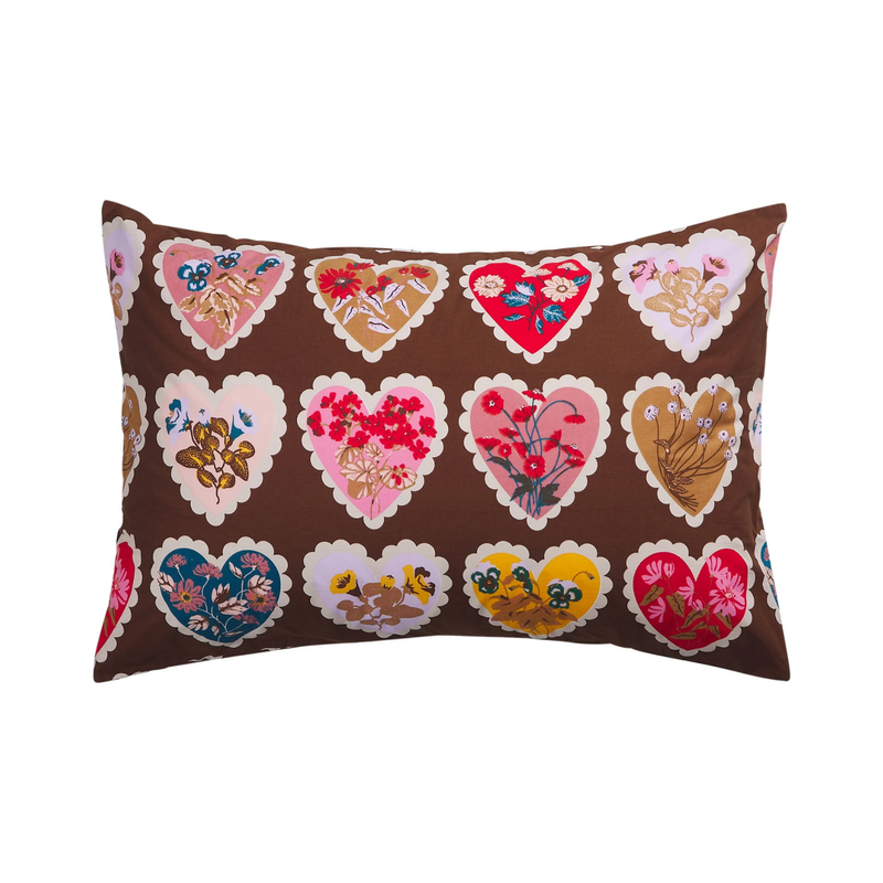 Loretta Cotton Pillowcase Set - Umber