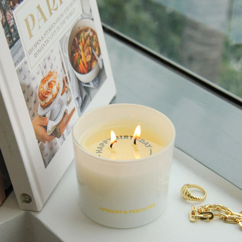 Hidden Message Candle - Apricot & Peach Tea