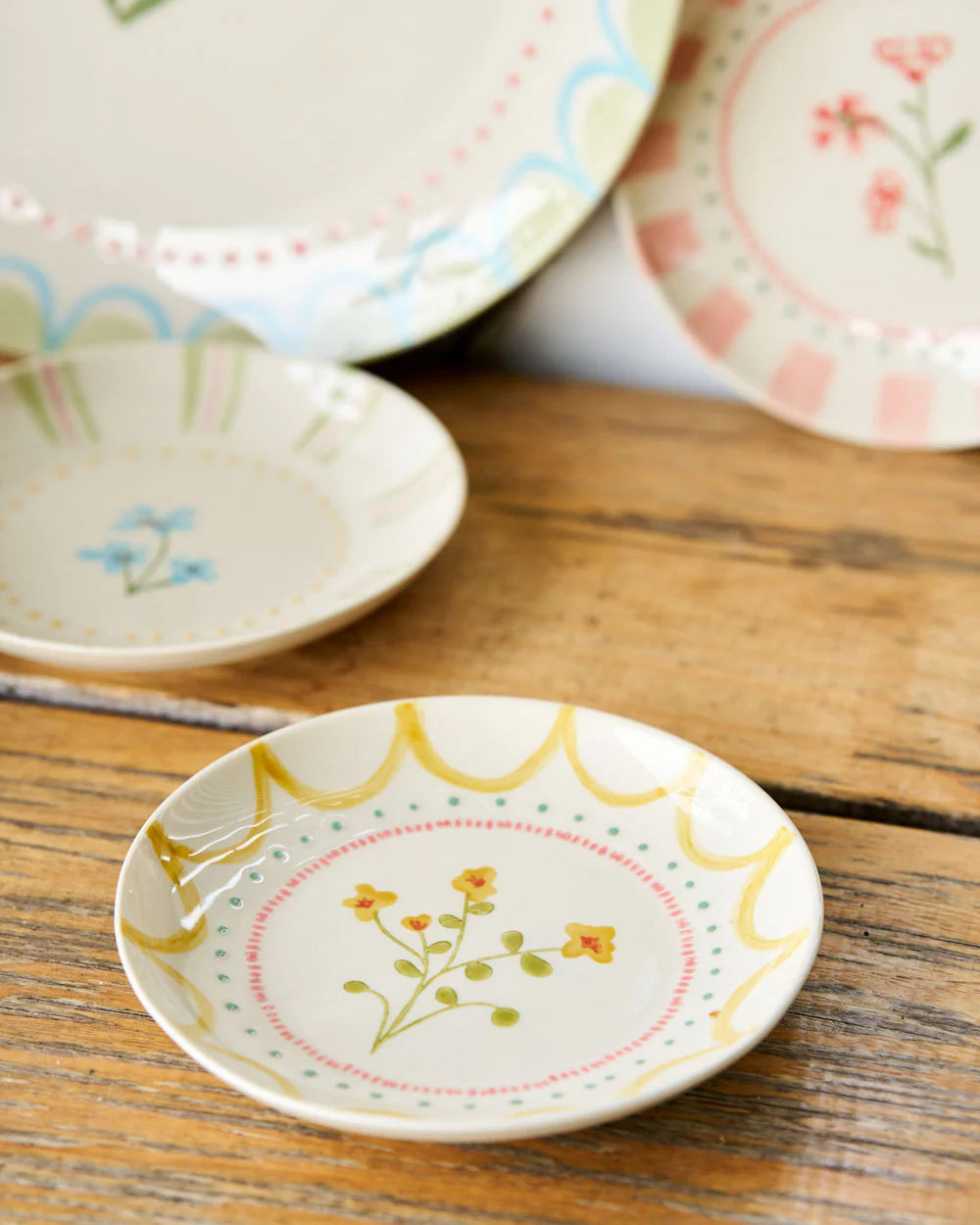 June's Garden Side Plate / Yellow Bush Pea