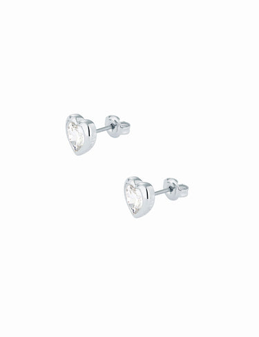 Ted Baker Han Crystal Heart Stud Earrings - Silver