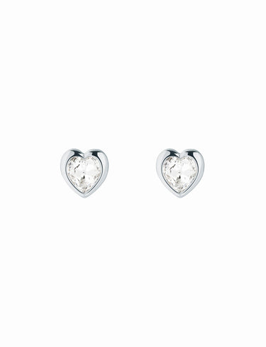 Ted Baker Han Crystal Heart Stud Earrings - Silver