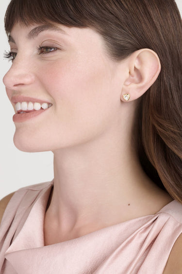 Ted Baker Han Crystal Heart Stud Earrings - Gold