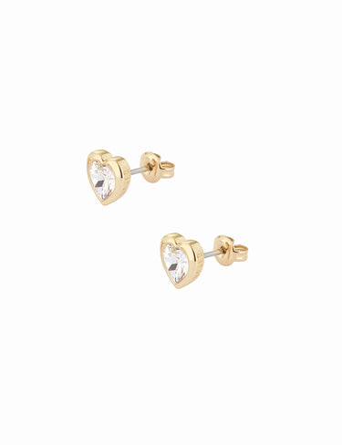 Ted Baker Han Crystal Heart Stud Earrings - Gold
