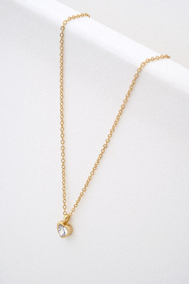Ted Baker Crystal Heart Pendant Necklace - Gold