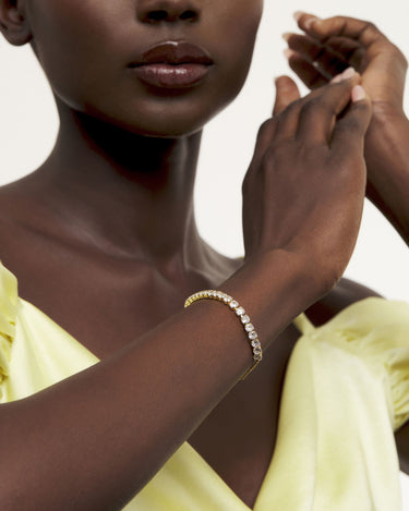 Ted Baker Melrah Crystal Adjustable Tennis Bracelet - Gold