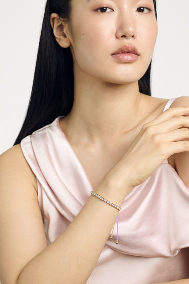 Ted Baker Melrah Crystal Adjustable Tennis Bracelet - Gold