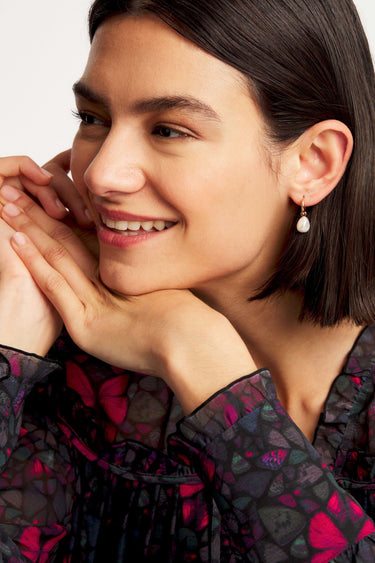 Ted Baker Periaa Pearl Drop Pendant Huggie Earrings