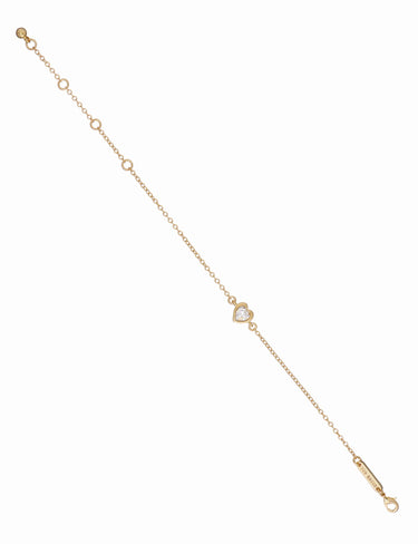 Ted Baker Hansaa Crystal Heart Adjustable Chain Bracelet - Gold
