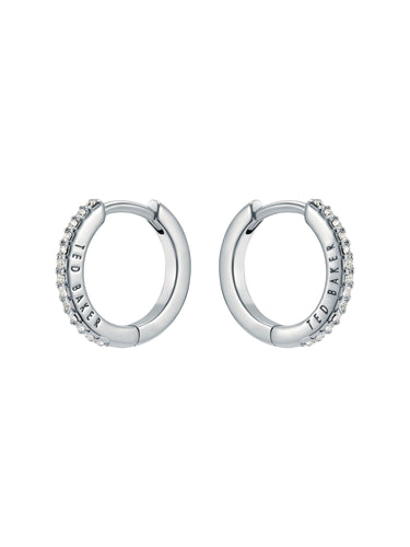 Ted Baker Heplie Crystal Hoop Earrings - Silver