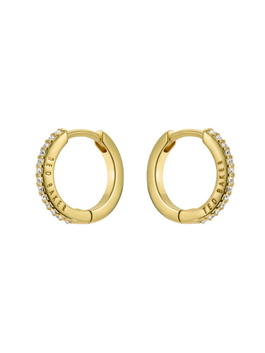 Ted Baker Heplie Crystal Hoop Earrings - Gold