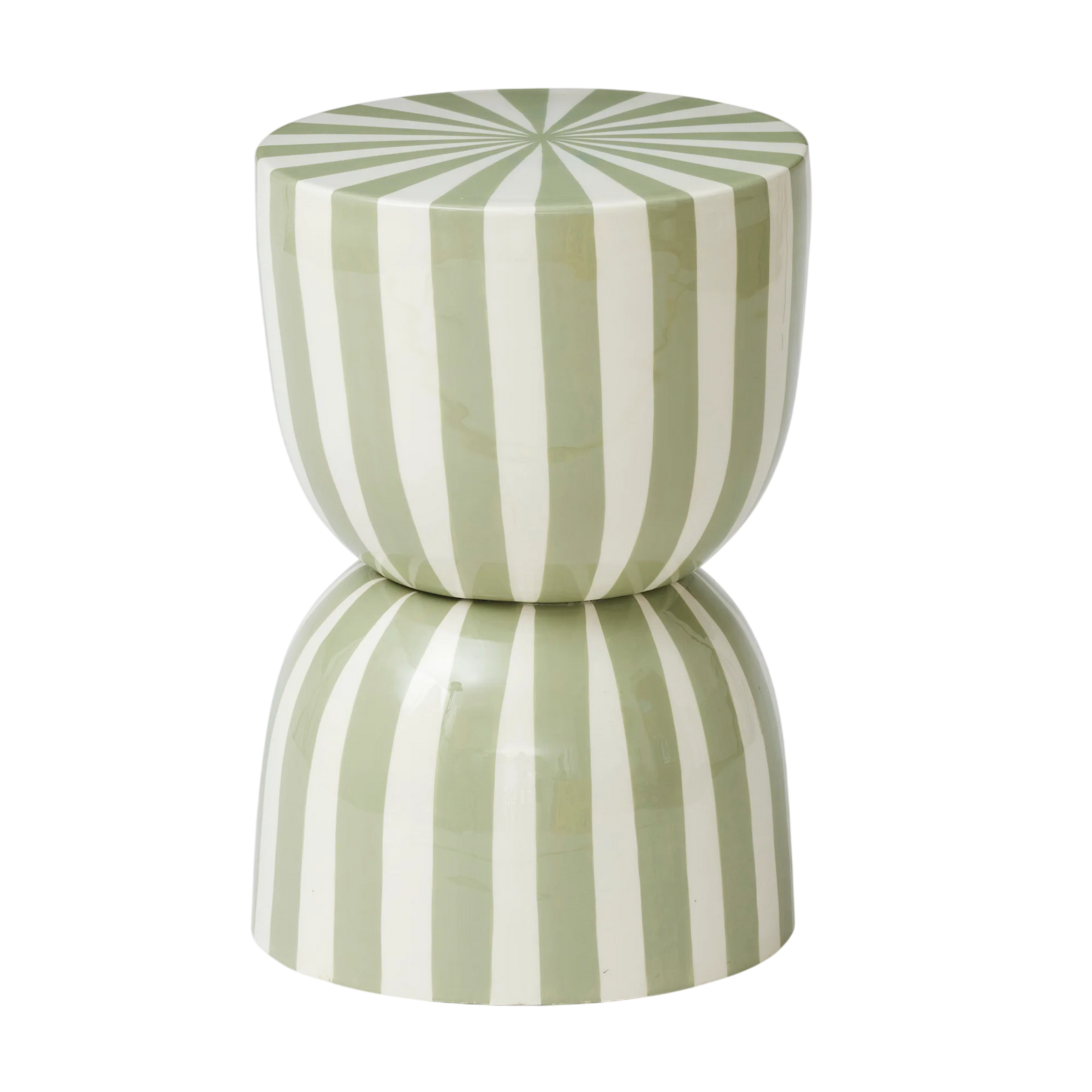 Tamar Metal Side Table 31x46cm Ivory/Sage