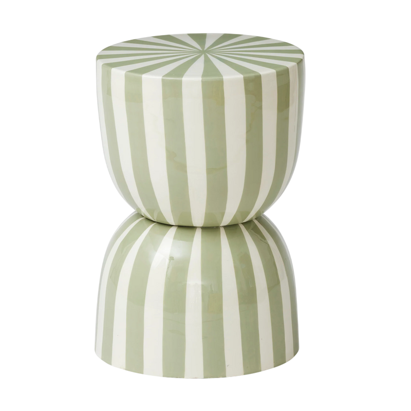 Tamar Metal Side Table 31x46cm Ivory/Sage