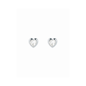 Ted Baker Han Crystal Heart Stud Earrings - Silver