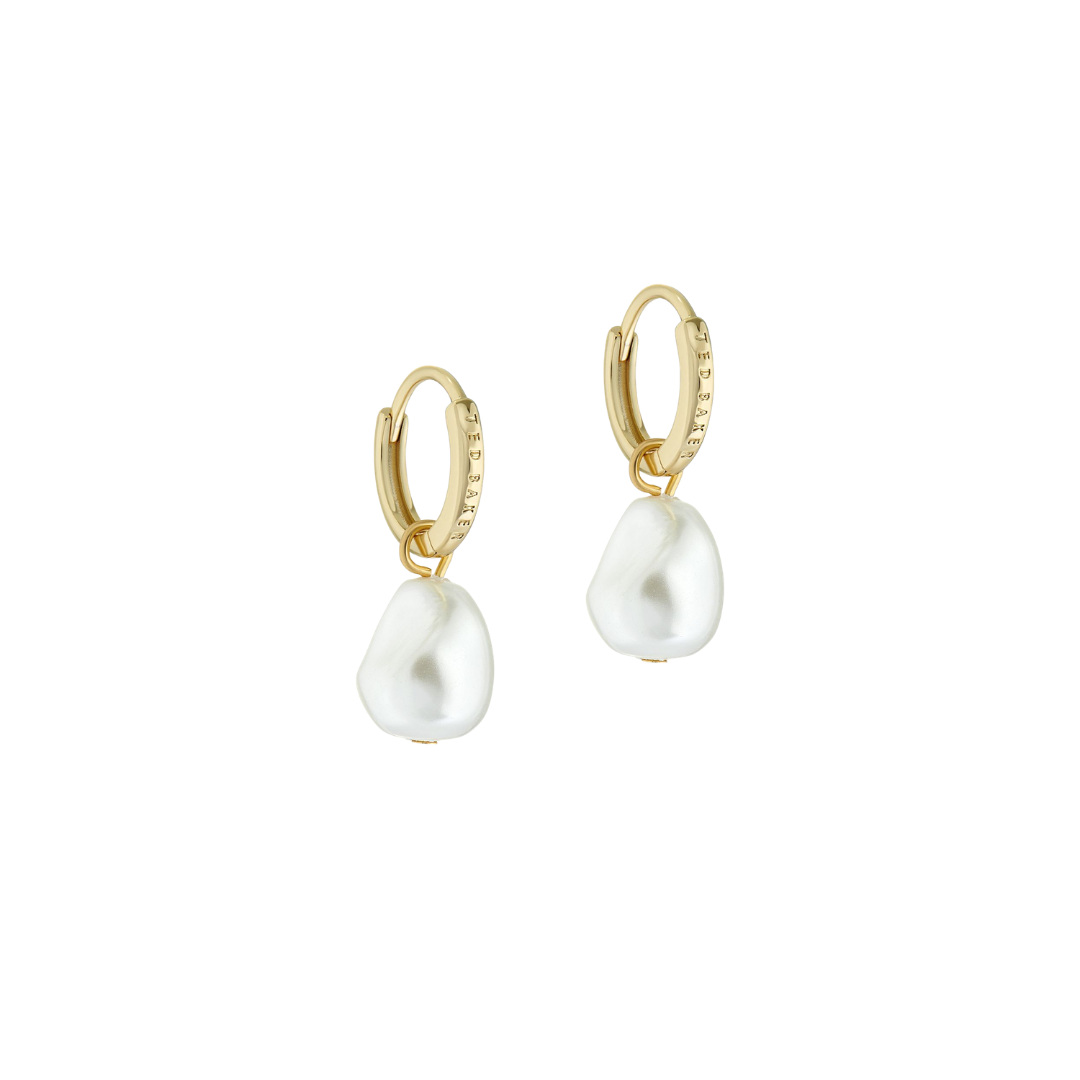 Ted Baker Periaa Pearl Drop Pendant Huggie Earrings