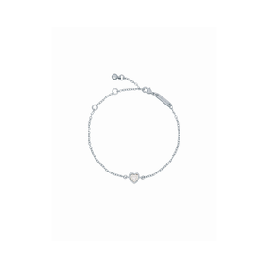 Ted Baker Hansaa Crystal Heart Adjustable Chain Bracelet - Silver