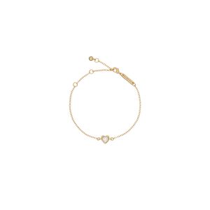 Ted Baker Hansaa Crystal Heart Adjustable Chain Bracelet - Gold