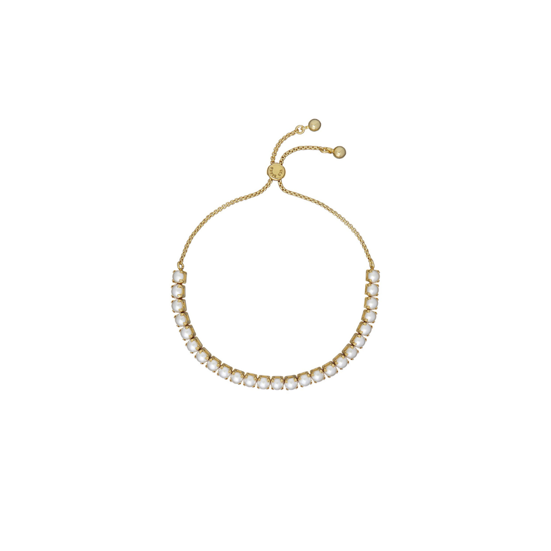 Ted Baker Perrmel Pearl Adjustable Tennis Bracelet - Gold
