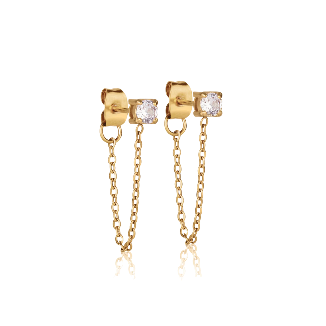 Urban Chain Stud Earrings
