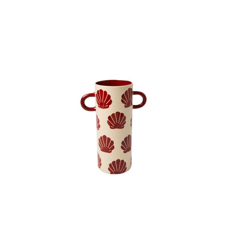Griffe Tall Vase Burgundy Shell