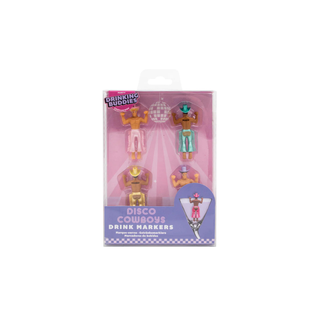 Disco Cowboy Drink Markers 4pcs Set