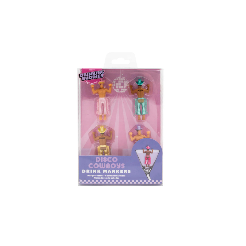 Disco Cowboy Drink Markers 4pcs Set
