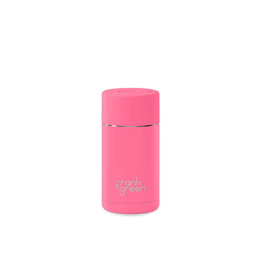 12oz Ceramic Reusable Cup with Push Button