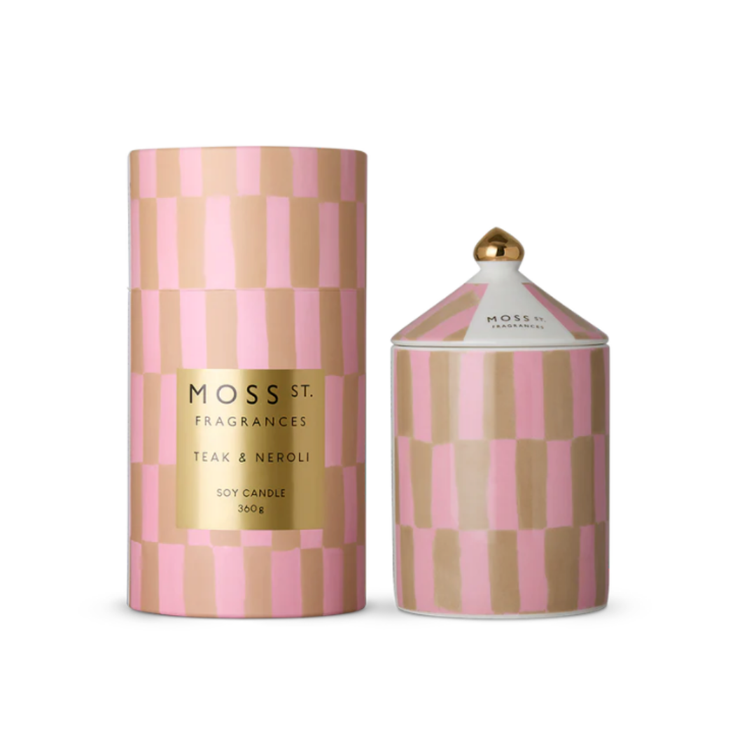 Ceramic Candle 360g - Teak & Neroli