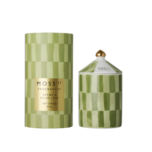 Ceramic Candle 360g - Thyme & Olive Leaf