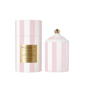 Ceramic Candle 360g - Raspberry, Honey & Musk