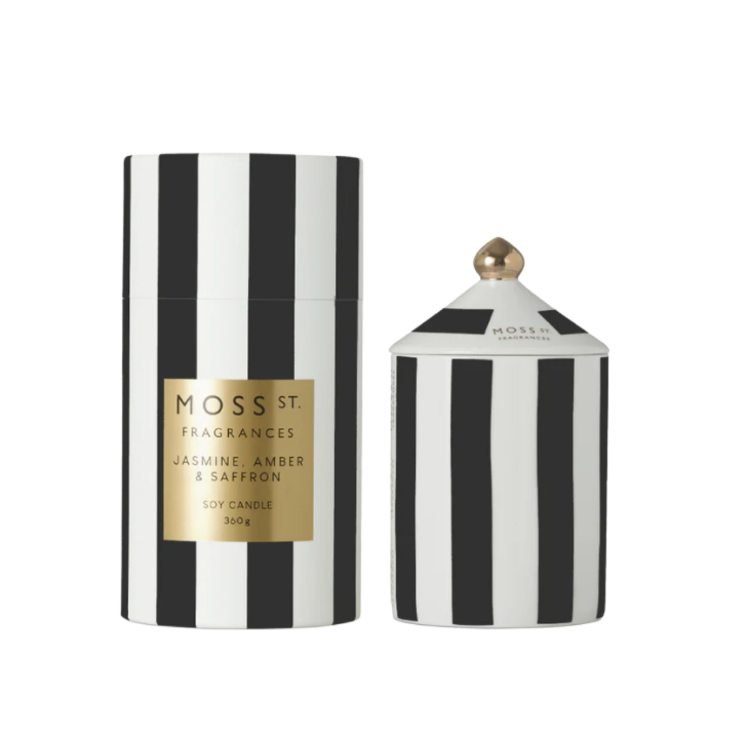Ceramic Candle 360g - Jasmine, Amber & Saffron