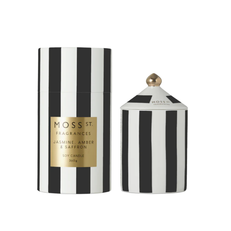 Ceramic Candle 360g - Jasmine, Amber & Saffron