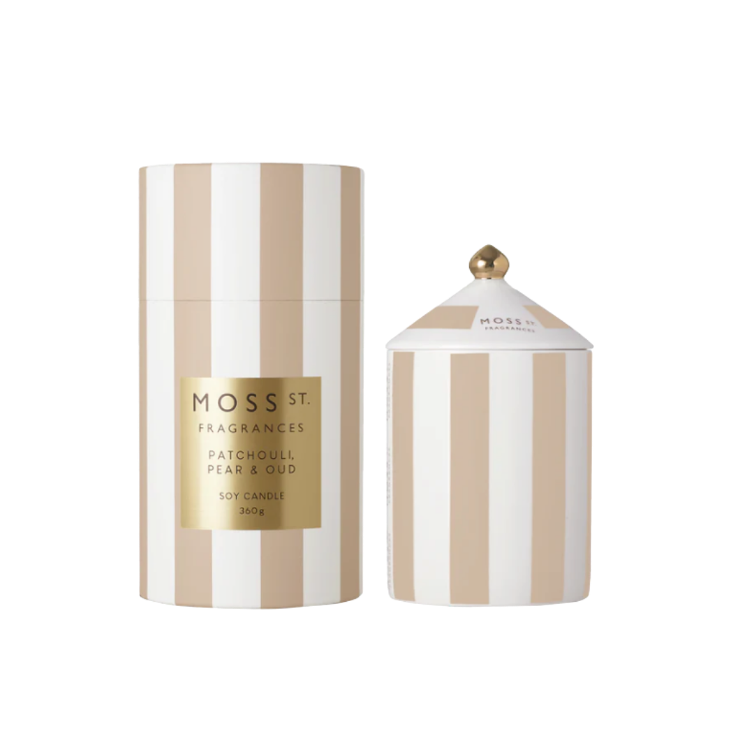 Ceramic Candle 360g - Patchouli, Pear & Oud