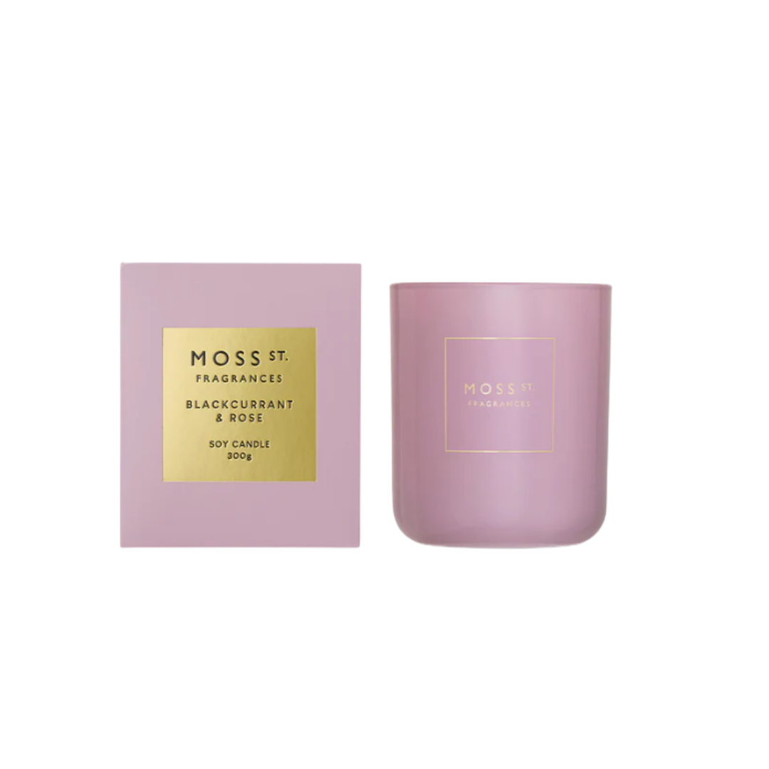 Soy Candle 300g - Blackcurrant & Rose