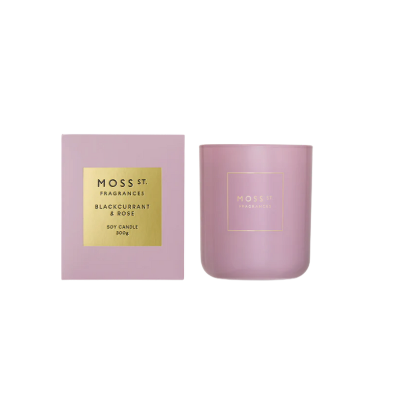 Soy Candle 300g - Blackcurrant & Rose
