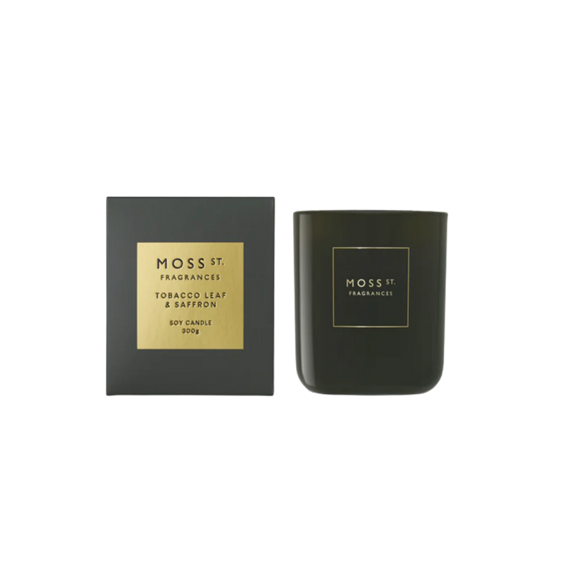 Soy Candle 300g - Tobacco Leaf & Saffron