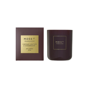 Soy Candle 300g - Vintage Leather & Cedarwood