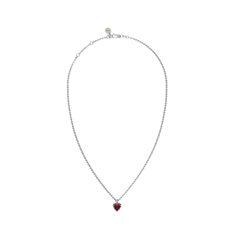 Mini Love Claw Necklace - Red Garnet