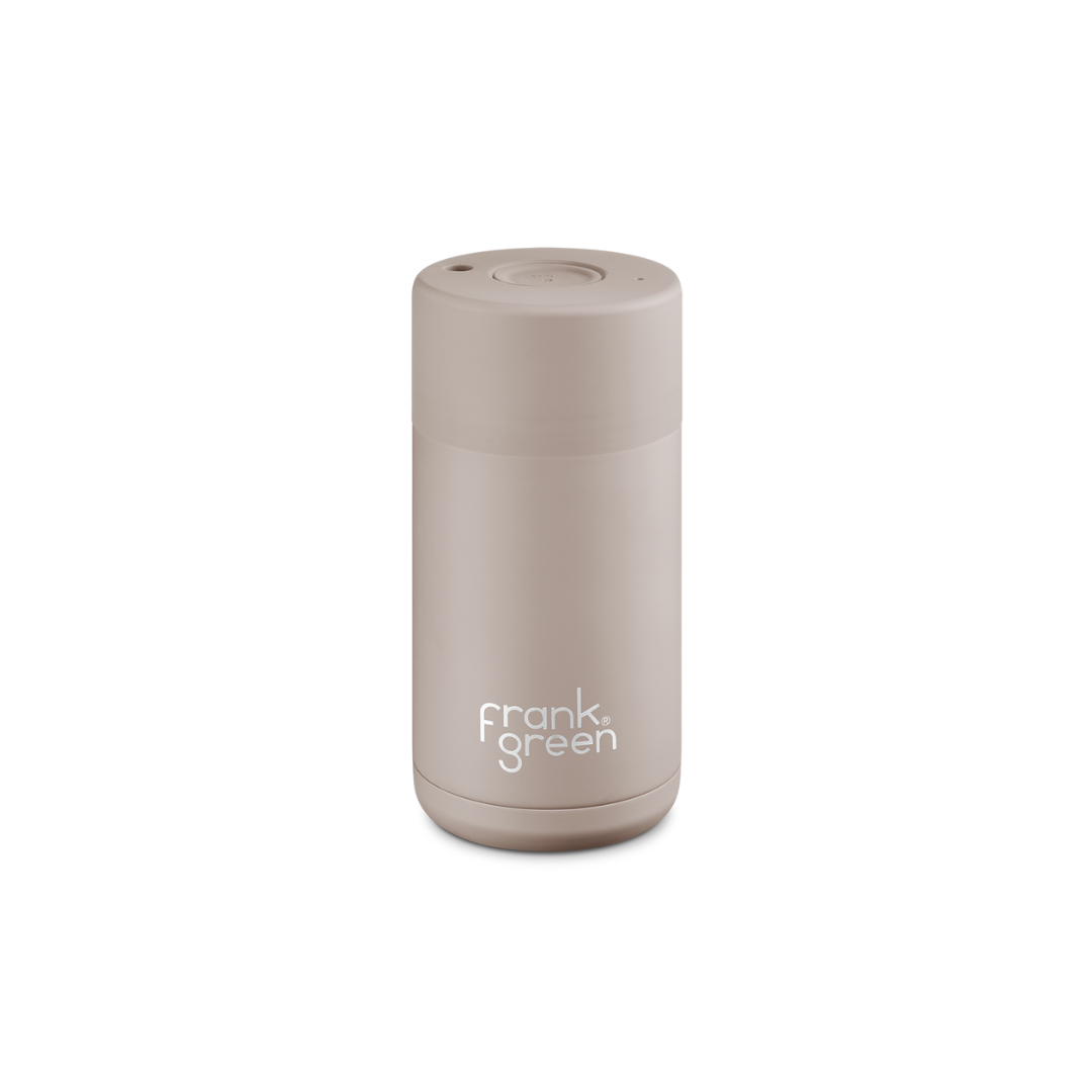 12oz Ceramic Reusable Cup with Push Button