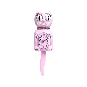 Kitchen Collection - Retro Pink Lady Kit Cat Clock