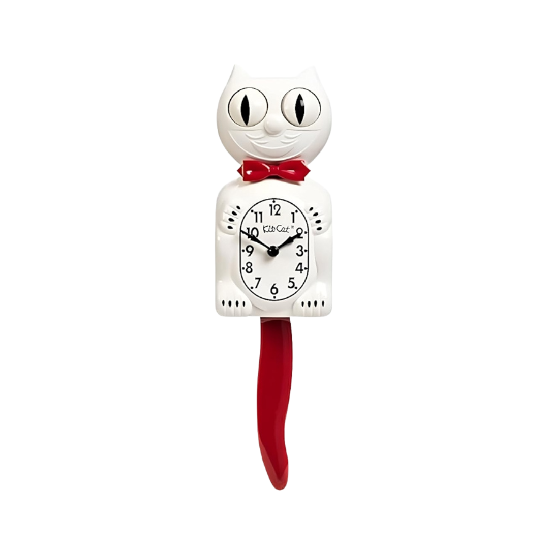 Candy Cane Red Kit-Cat Klock